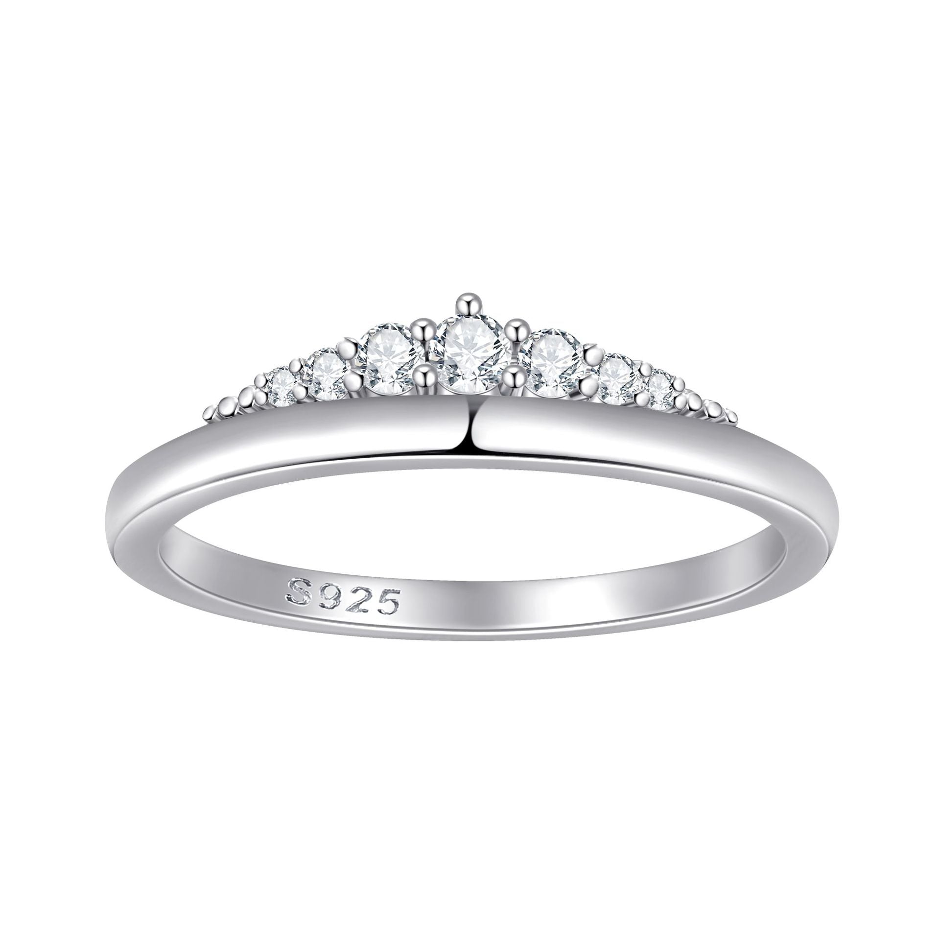 Damen Verlobungsring mit ovalem Edelstein und funkelndem Zirkonia-Besatz Shop Nory