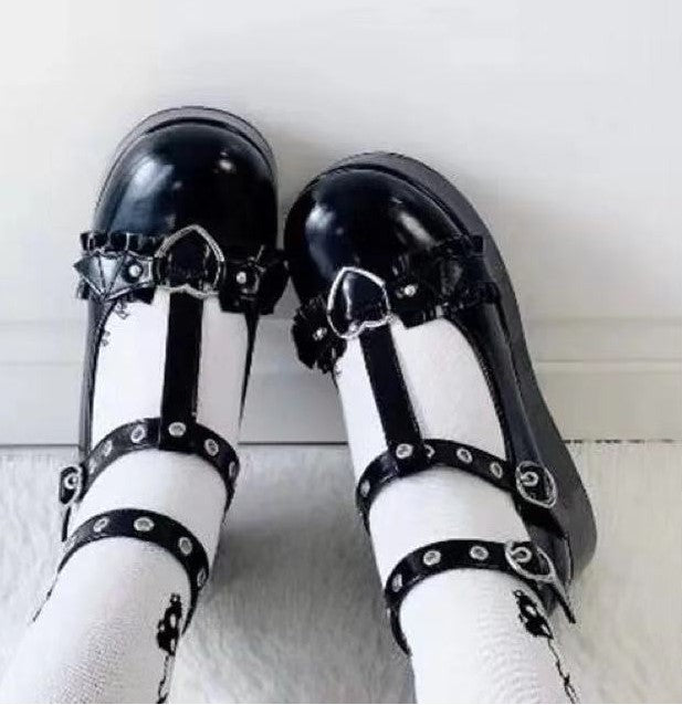 Damen Modische Mary Jane Schuhe mit verstellbaren Riemen und dekorativen Schnallen Shopnory