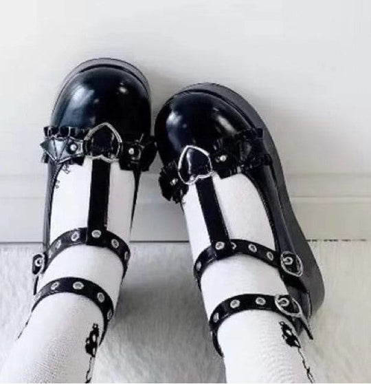 Damen Modische Mary Jane Schuhe mit verstellbaren Riemen und dekorativen Schnallen Shopnory