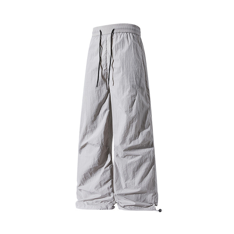 Unisex Weite technische Nylon-Hose mit Kordelzug und verstellbarem Saum Shop Nory