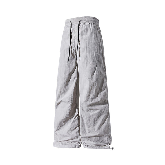 Unisex Weite technische Nylon-Hose mit Kordelzug und verstellbarem Saum Shop Nory