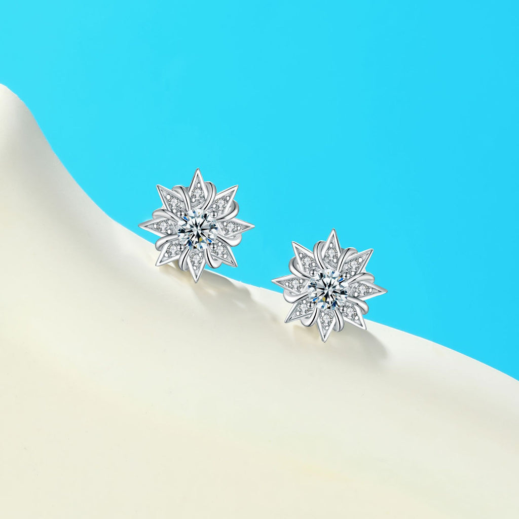 Damenohrringe im floralen Sternen-Design mit funkelnden Zirkonia Shop Nory
