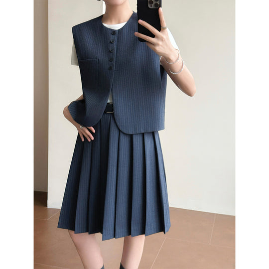 Damen Elegante Blazer-Weste mit gestreiftem Design Shop Nory