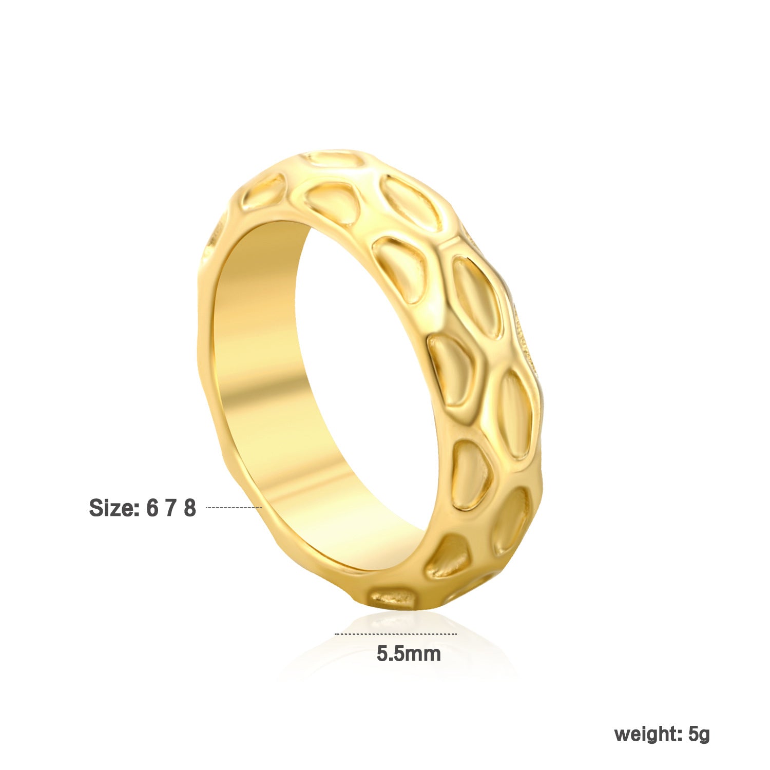 Damen Ring mit kunstvollem, strukturierten Design und glänzender Oberfläche Shop Nory