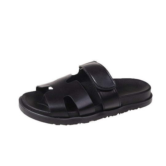 Damen bequeme Kunstleder-Sandalen mit verstellbaren Riemen