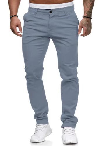 Herren elegante Slim-Fit Chinohose mit elastischem Bund und praktischen Taschen ShopNory