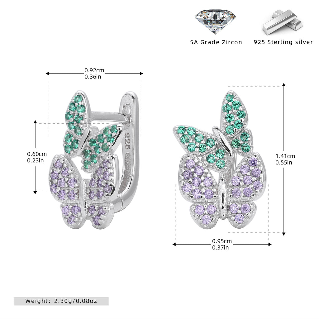 Damen Ohrhänger im eleganten Schmetterlingsdesign aus hochwertigem 925 Sterling Silber Shop Nory