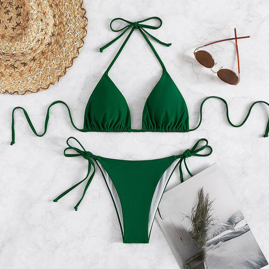 Damen Triangel-Bikini mit verstellbaren Schärpen