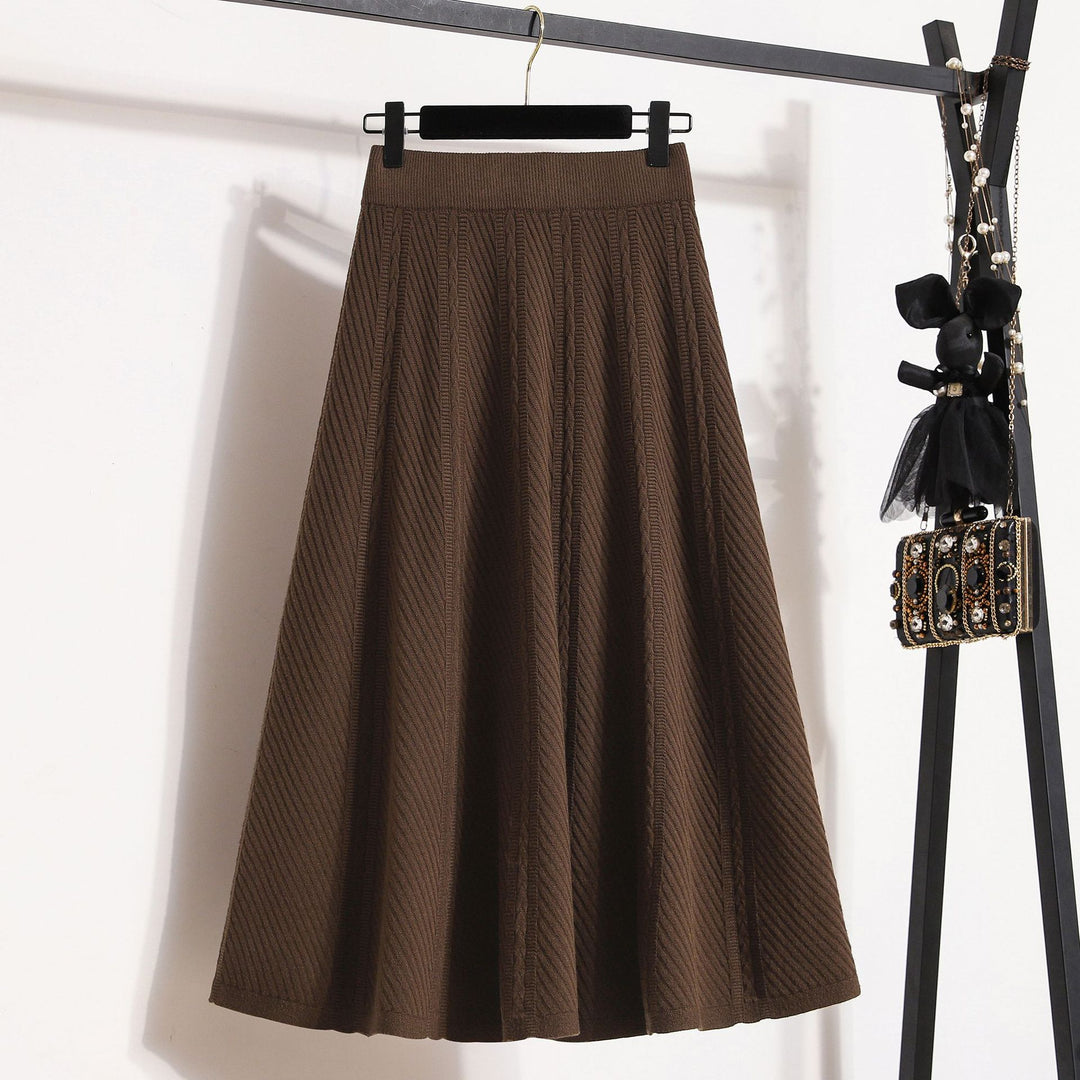 Damen Eleganter, schwingender Strickrock Shop Nory