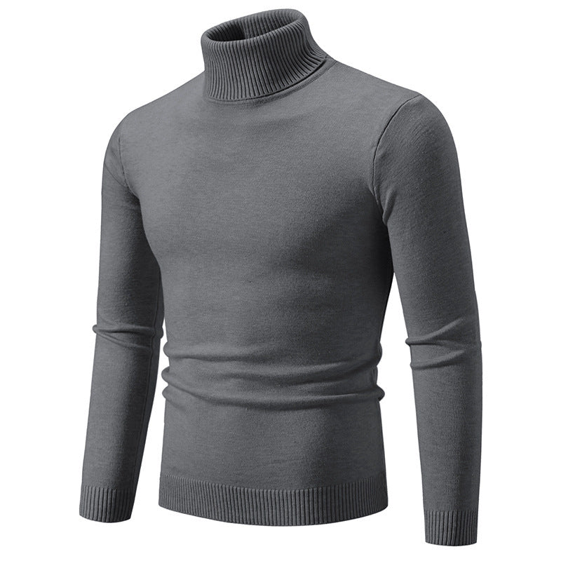 Herren eleganter Rollkragenpullover aus feiner Baumwolle