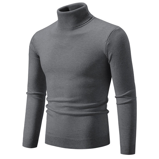 Herren eleganter Rollkragenpullover aus feiner Baumwolle