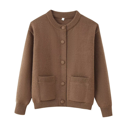 Damen Oversize-Strickcardigan mit Zierknöpfen und aufgesetzten Taschen Shop Nory