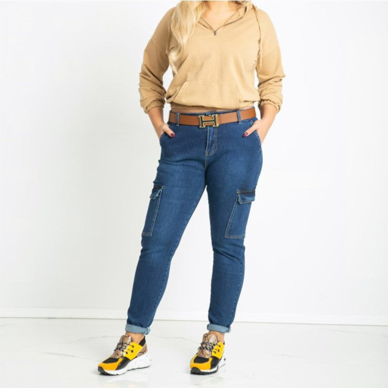 Damen Cargo-Jeans mit praktischen Taschen und modischem Schnitt