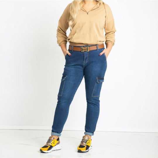 Damen Cargo-Jeans mit praktischen Taschen und modischem Schnitt