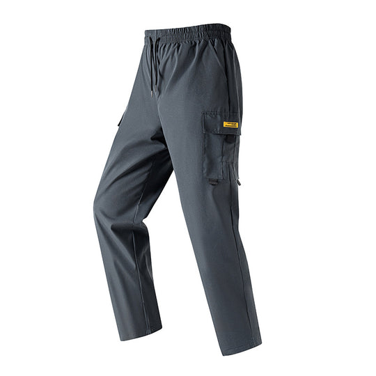 Herren Leichte Utility‑Cargohose mit elastischem Bund, Tunnelzug & seitlicher Klappentasche Shop Nory