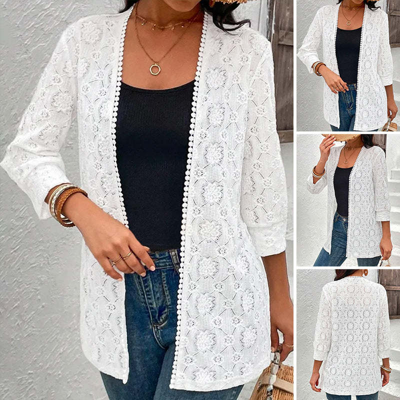 Damen Spitze Cardigan