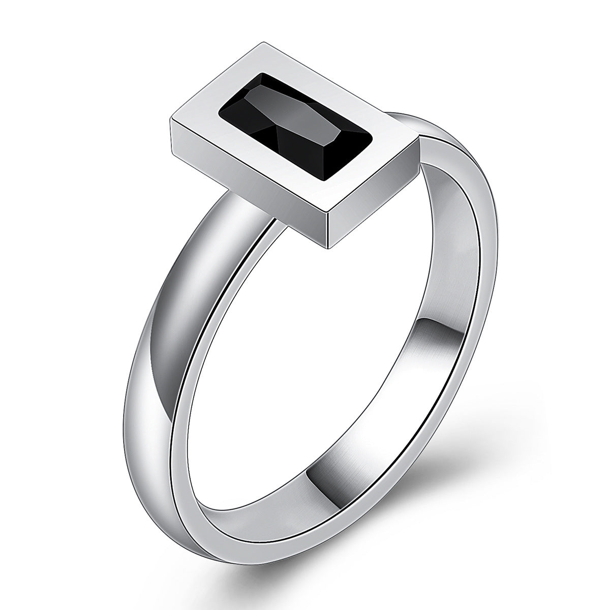 Damen Ring mit quadratischem Onyxstein Shop Nory