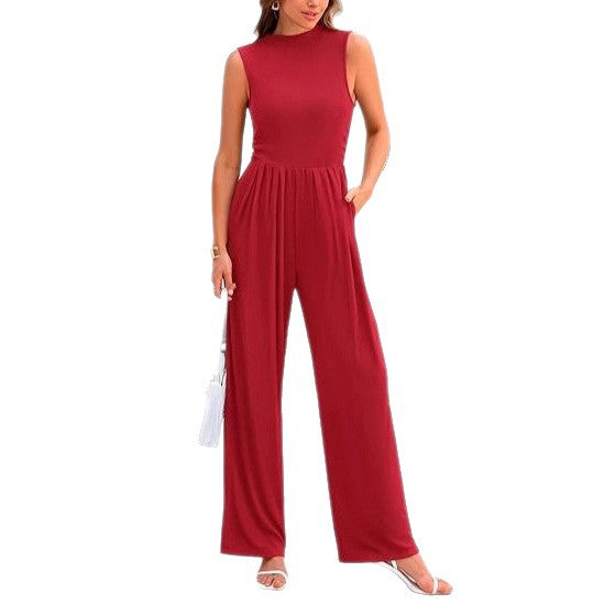 Damen eleganter Jumpsuit mit weitem Bein und taillierter Silhouette Shopnory