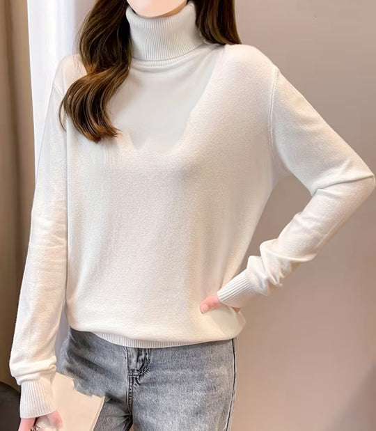 Damen Rollkragenpullover mit überschnittener Passform und gerippten Bündchen Shop Nory