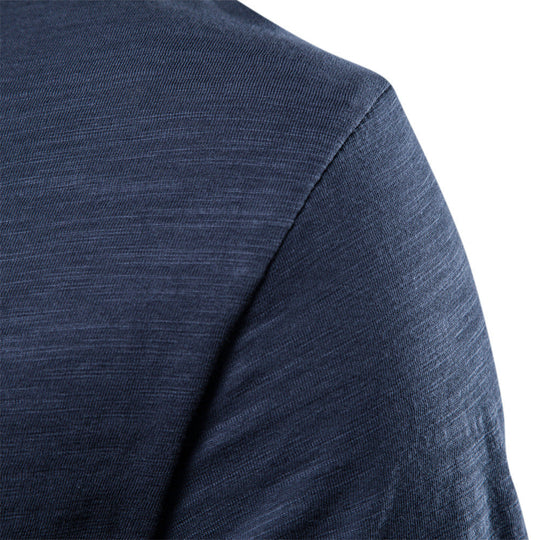 Herren nan leichtes Baumwollshirt mit Rundhalsausschnitt und schlanker Passform