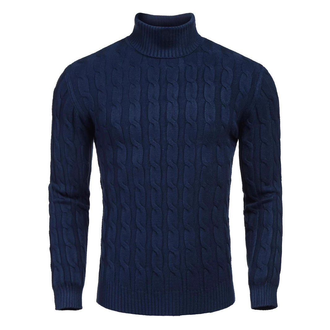Herren Feinstrickpullover mit hohem Kragen