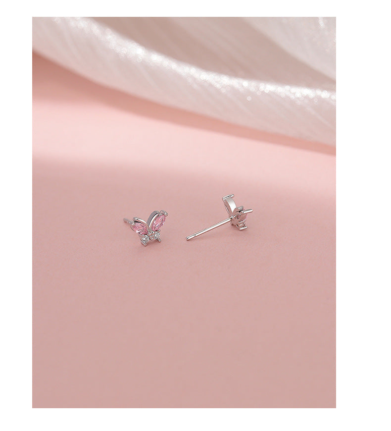 1 Paar 925 Sterlingsilber Zirkon 925 Sterlingsilber Ohrringe Schmetterling Ohrringe | Shop Nory
