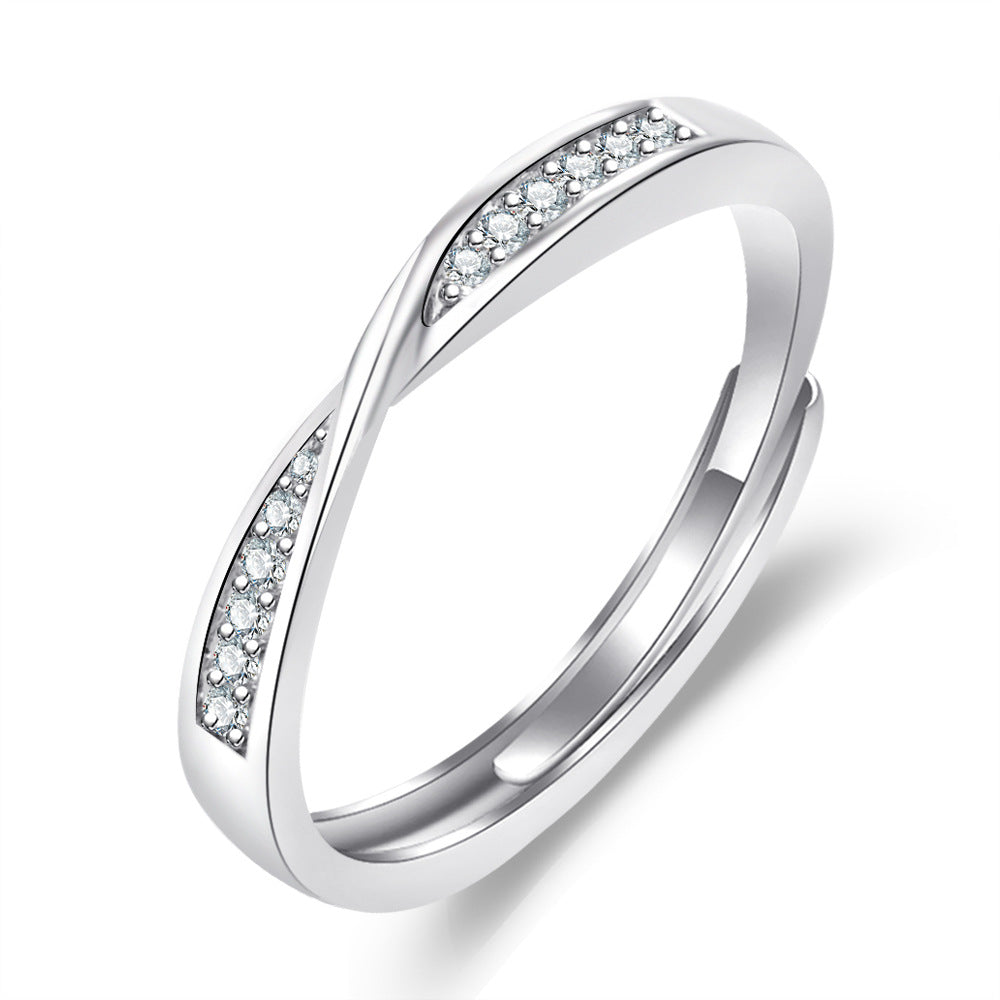 Damen Eleganter, zeitloser Ring mit funkelnden Zirkonia Shop Nory