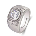 Damen Schmuckring mit quadratischer Zirkonia und eleganter Fassung Shop Nory