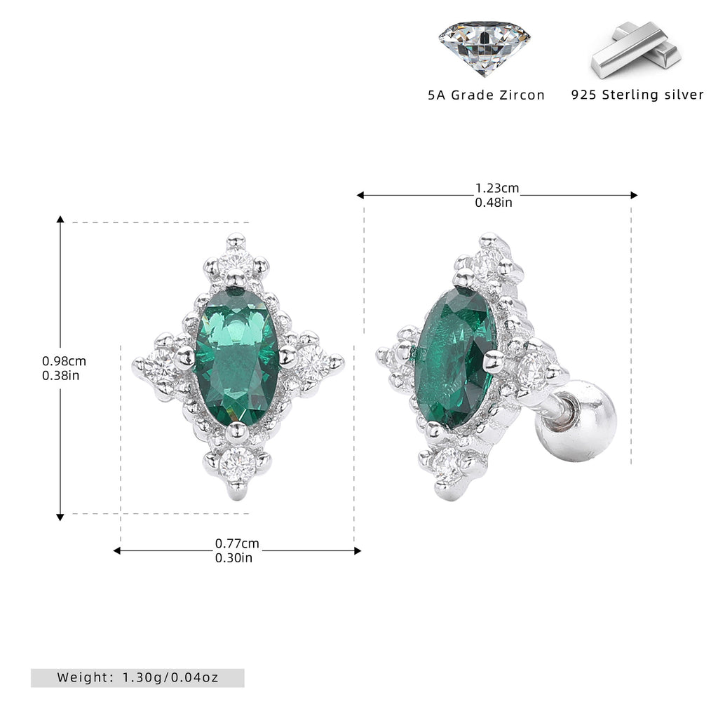 Damen Ohrstecker mit funkelnden Zirkon-Akzenten und hochwertiger 925 Sterlingsilberfassung Shop Nory