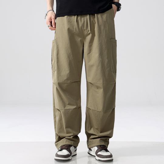 Herren Weite Cargohose im Utility‑Stil mit Kordelzug und aufgesetzten Beintaschen Shop Nory