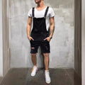 Herren Jeans-Latzhose im Used-Look mit abnehmbaren Trägern