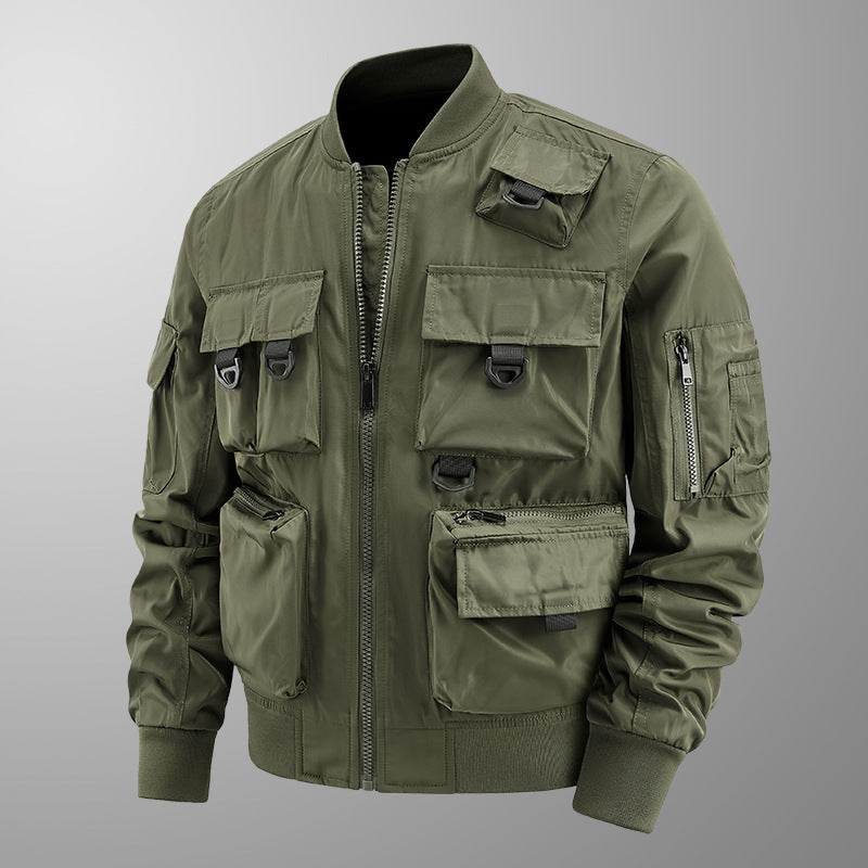 Herren taktische Multi-Pocket Bomberjacke mit Utility-Taschen Shop Nory