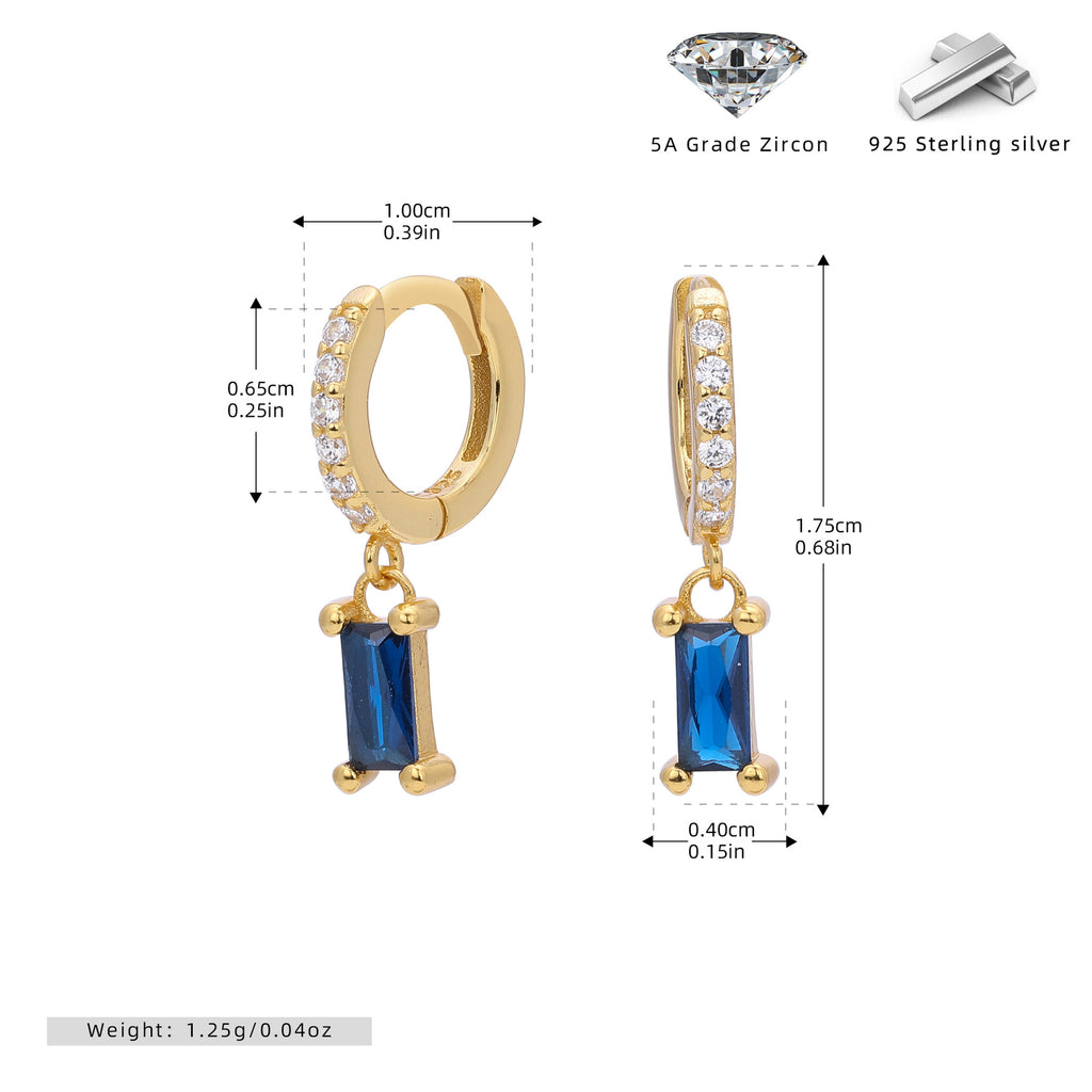 Damen Ohrstecker mit funkelnden Zirkon-Anhängern und hochwertigem 925 Sterling Silber Shop Nory