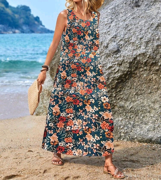 Damen Maxikleid mit einzigartigen Schmetterlingsdruck