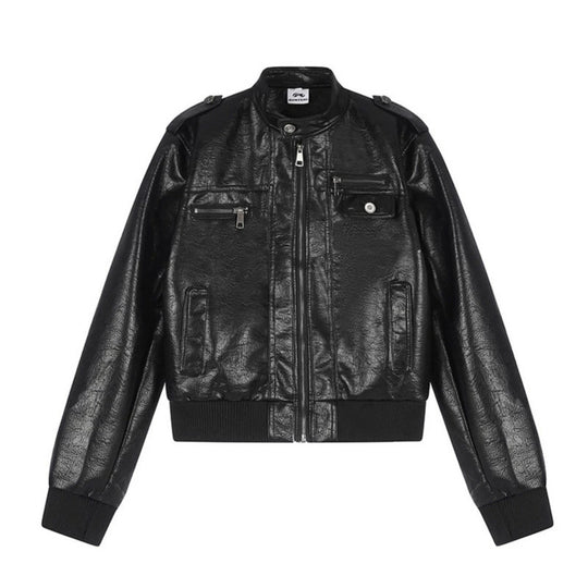 Herren Lederoptik-Bomberjacke Shop Nory