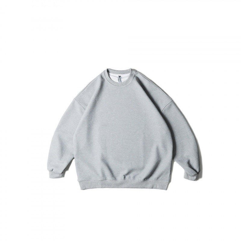Unisex Weitgeschnittenes Sweatshirt mit Waffelstruktur, Rundhals und gerippten Bündchen Shop Nory