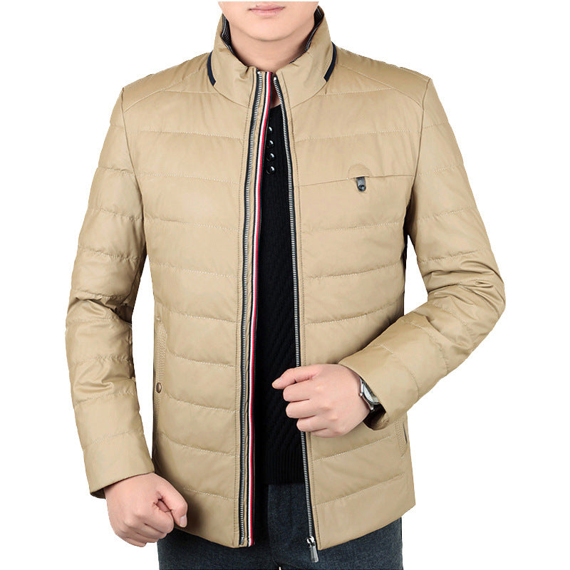 Herren Wattierte Kurzjacke mit Teddykragen und Wappenapplikation Shop Nory