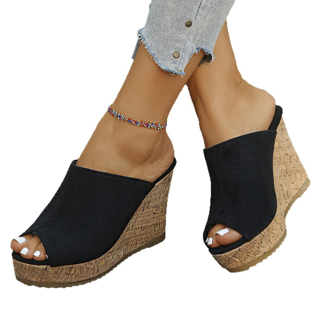 Damen Clogs mit elegantem Kork-Wedge-Design