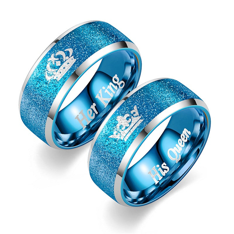 Herren Ring mit glitzerndem Oberflächenfinish und graviertem Schriftzug Shop Nory