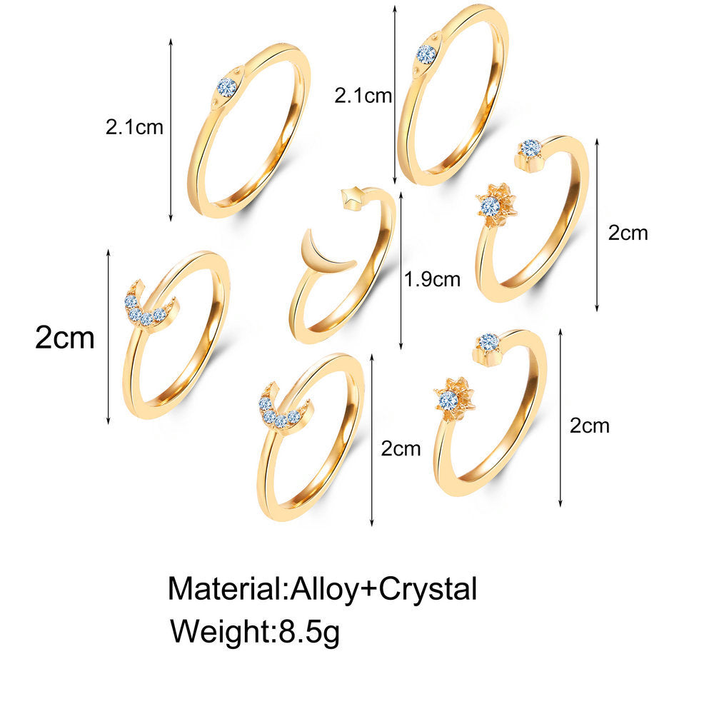 Damen Schmuck Set mit Sternen und Monden Shop Nory