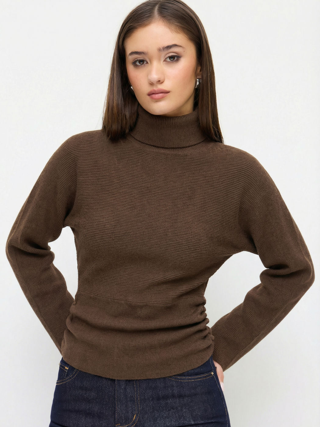 Damen Eleganter Rollkragenpullover Shop Nory