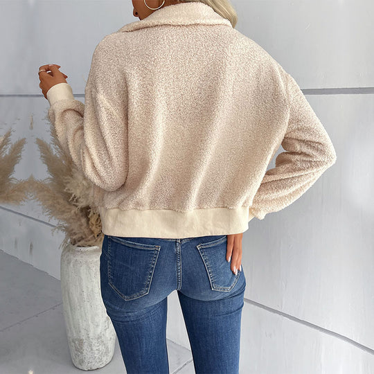 Damen Kuschelige Fleece-Jacke Shop Nory