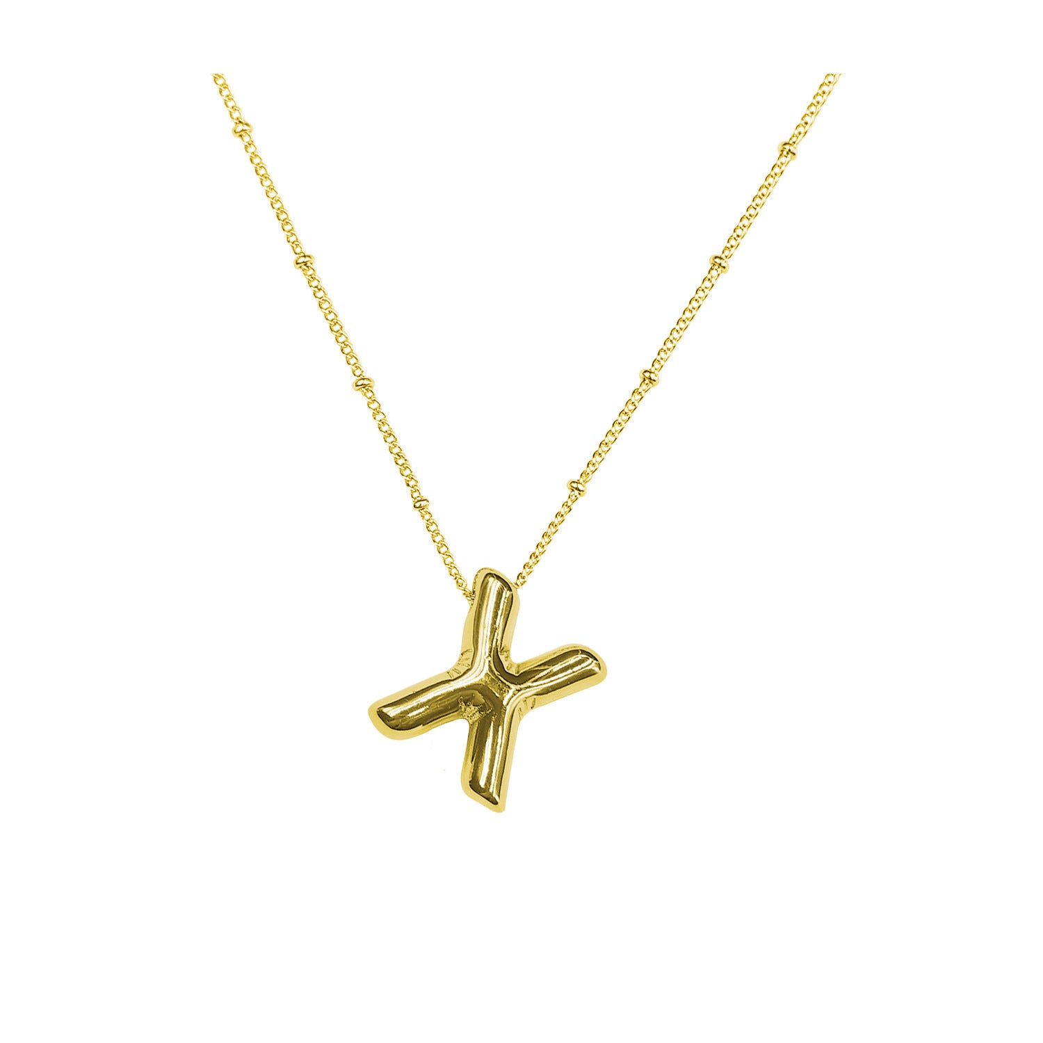 Damen Halskette mit geschwungenem Minimalisten-Anhänger und hochwertiger Gliederkette Shop Nory