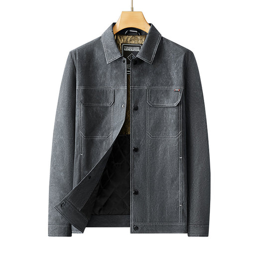 Herren Gesteppte Canvas-Arbeiterjacke mit Quilted-Innenfutter Shop Nory