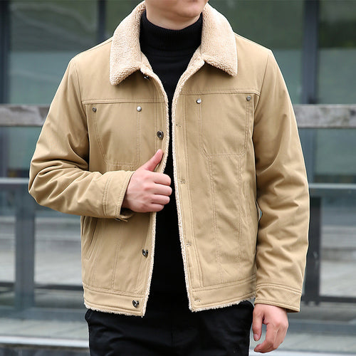 Herren Lässige Jacke mit Teddyfutter Shop Nory