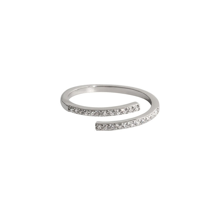 Damen filigraner Ring mit funkelndem Zirkonia-Akzent Shop Nory