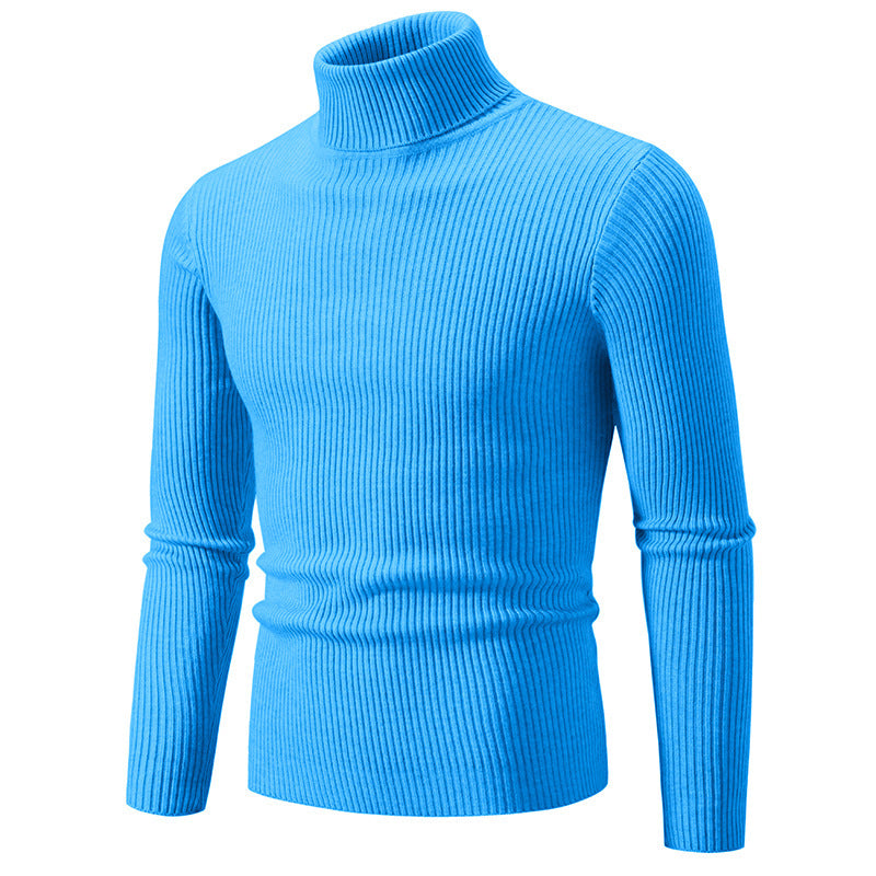 Herren feiner Rollkragenpullover aus langlShopnoryigem Strickmaterial