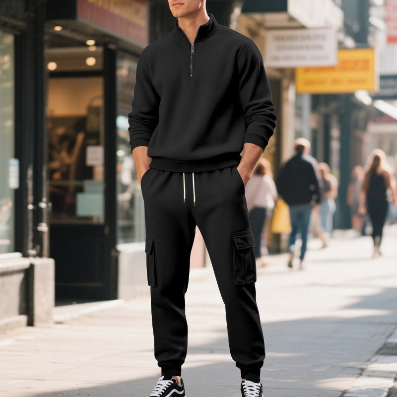 Herren nan kuschelige Cargostil-Jogginghose aus Fleece mit Kordelzug und Aufsatztaschen Shop Nory