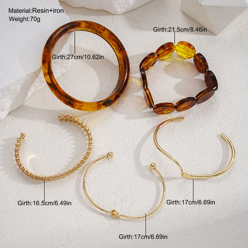 Damen Armband-Set mit eleganten, transparenten Akzenten Shop Nory