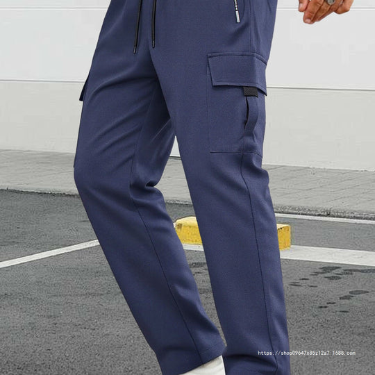 Herren Tapered-Cargo-Jogginghose mit verdecktem Tunnelzug, Zip‑Tasche & Utility‑Klappe Shop Nory